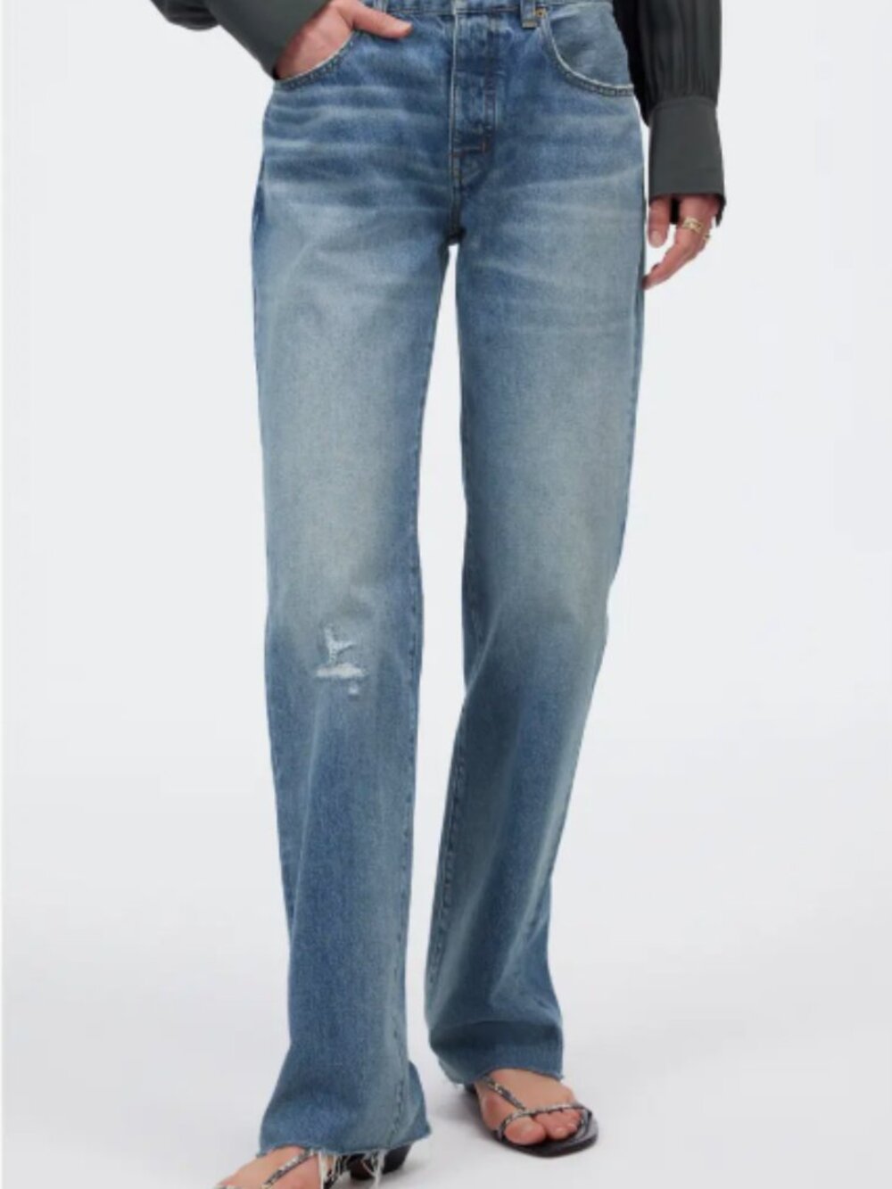Madewell The Dean Airy Easy Straight Leg Jeans Size 24 (Relaxed Fit) - Waist 28"